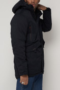 Оптом Парка мужская зимняя с капюшоном темно-синего цвета 93610TS в Екатеринбурге, фото 7
