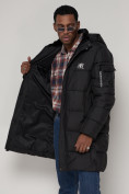 Оптом Куртка зимняя мужская классическая черного цвета 93627Ch в Екатеринбурге, фото 10