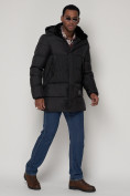 Оптом Куртка зимняя мужская классическая черного цвета 93629Ch в Казани, фото 3