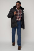 Оптом Куртка зимняя мужская классическая черного цвета 93629Ch в Екатеринбурге, фото 6