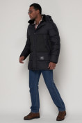 Оптом Куртка зимняя мужская классическая темно-синего цвета 93629TS в Казани, фото 2