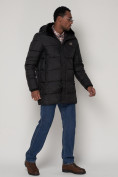 Оптом Куртка зимняя мужская классическая черного цвета 93687Ch в Казани, фото 3