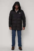 Оптом Куртка зимняя мужская классическая черного цвета 93687Ch в Казани, фото 5