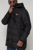 Оптом Куртка зимняя мужская классическая черного цвета 93687Ch в Казани, фото 7
