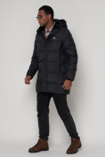 Оптом Куртка зимняя мужская классическая темно-синего цвета 93687TS в Казани, фото 2