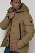 Оптом Спортивная молодежная куртка мужская бежевого цвета 93691B в Екатеринбурге, фото 12