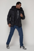 Оптом Спортивная молодежная куртка мужская темно-синего цвета 93691TS в Екатеринбурге, фото 5