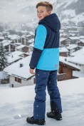Оптом Горнолыжный костюм зимний для мальчика темно-синего цвета 9423TS, фото 2