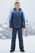 Оптом Горнолыжный костюм зимний для мальчика голубого цвета 9431Gl