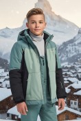 Оптом Горнолыжный костюм зимний для мальчика хаки цвета 9433Kh, фото 3