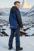 Оптом Горнолыжный костюм зимний для мальчика темно-синего цвета 9433TS, фото 2