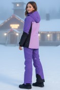 Оптом Горнолыжный костюм зимний для девочки фиолетового цвета 9434F, фото 2
