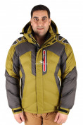 Оптом Куртка зимняя мужская болотного цвета 9439Bt, фото 3