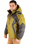 Оптом Куртка зимняя мужская болотного цвета 9439Bt в Новосибирске