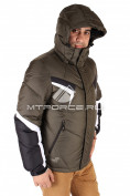 Оптом Куртка зимняя мужская цвета хаки 9440Kh в Новосибирске, фото 2