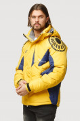 Оптом Куртка зимняя мужская желтого цвета 9441J, фото 3