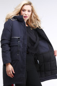 Оптом Куртка зимняя женская молодежная темно-синего цвета 95-906_18TS в Самаре, фото 6