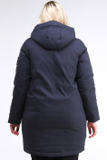 Оптом Куртка зимняя женская молодежная темно-синего цвета 95-906_18TS в Перми, фото 4