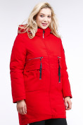 Оптом Куртка зимняя женская молодежная красного цвета 95-906_4Kr, фото 3