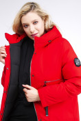 Оптом Куртка зимняя женская молодежная красного цвета 95-906_4Kr в Екатеринбурге, фото 7