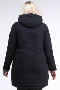 Оптом Куртка зимняя женская молодежная черного цвета 95-906_701Ch в Перми, фото 4