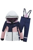 Оптом Горнолыжный костюм зимний для девочки серого цвета 9518Sr, фото 5