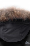 Оптом Парка зимняя подростковая для девочки с капюшоном и мехом черного цвета 9532Ch, фото 5