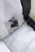 Оптом Парка зимняя подростковая для девочки с капюшоном и мехом серого цвета 9532Sr, фото 12