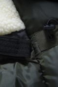 Оптом Парка зимняя мужская с капюшоном цвета хаки 9533-1Kh, фото 13