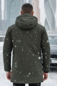 Оптом Парка зимняя мужская с капюшоном цвета хаки 9533-1Kh, фото 2