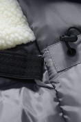 Оптом Парка зимняя мужская с капюшоном серого цвета 9533-1Sr, фото 13