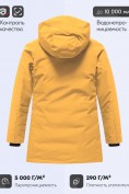 Оптом Парка зимняя подростковая для мальчика с капюшоном желтого цвета 9533J, фото 4