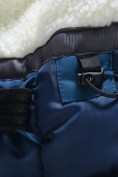 Оптом Парка зимняя подростковая для мальчика с капюшоном синего цвета 9533S, фото 11