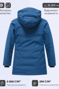 Оптом Парка зимняя подростковая для мальчика с капюшоном синего цвета 9533S, фото 4