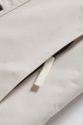 Оптом Парка зимняя подростковая для девочки с капюшоном и мехом бежевого цвета 9534B, фото 5