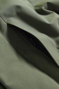 Оптом Парка зимняя подростковая для мальчика с капюшоном и мехом цвета хаки 9535Kh, фото 11