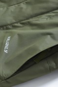 Оптом Парка зимняя подростковая для мальчика с капюшоном и мехом цвета хаки 9535Kh, фото 8