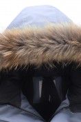 Оптом Парка зимняя мужская с капюшоном и мехом енот синего цвета 9537-1S, фото 4