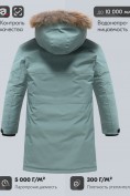 Оптом Парка зимняя мужская с капюшоном и мехом енот зеленого цвета 9537-1Z, фото 4