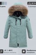 Оптом Парка зимняя мужская с капюшоном и мехом енот зеленого цвета 9537-1Z, фото 3