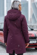 Оптом Парка зимняя женская с капюшоном бордового цвета 9538-1Bo, фото 2