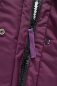Оптом Парка зимняя женская с капюшоном бордового цвета 9538-1Bo, фото 13