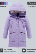 Оптом Парка зимняя женская с капюшоном сиреневого цвета 9538-1Sn, фото 3