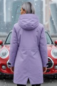 Оптом Парка зимняя женская с капюшоном сиреневого цвета 9538-1Sn, фото 2