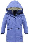 Оптом Парка зимняя женская с капюшоном василькового цвета 9538-1Vs, фото 8