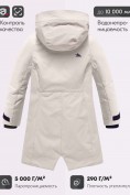 Оптом Парка зимняя подростковая для девочки с капюшоном бежевого цвета 9538B, фото 4