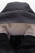 Оптом Парка зимняя подростковая для девочки с капюшоном черного цвета 9538Ch, фото 15