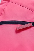 Оптом Парка зимняя подростковая для девочки с капюшоном розового цвета 9538R, фото 9