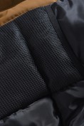 Оптом Парка зимняя подростковая для мальчика с капюшоном коричневого цвета 9539K, фото 13
