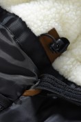 Оптом Парка зимняя подростковая для мальчика с капюшоном коричневого цвета 9539K, фото 14